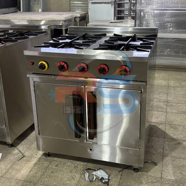 اجاق 4 شعله فر دار صنعتی