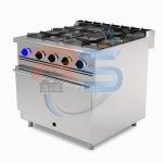 اجاق چهار شعله فر دار صنعتی