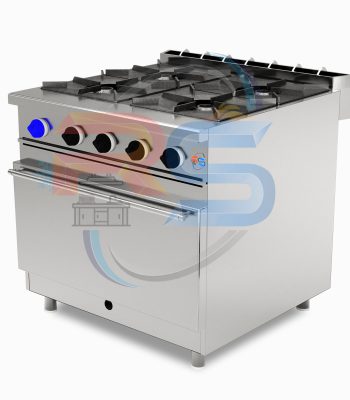 اجاق چهار شعله فر دار صنعتی